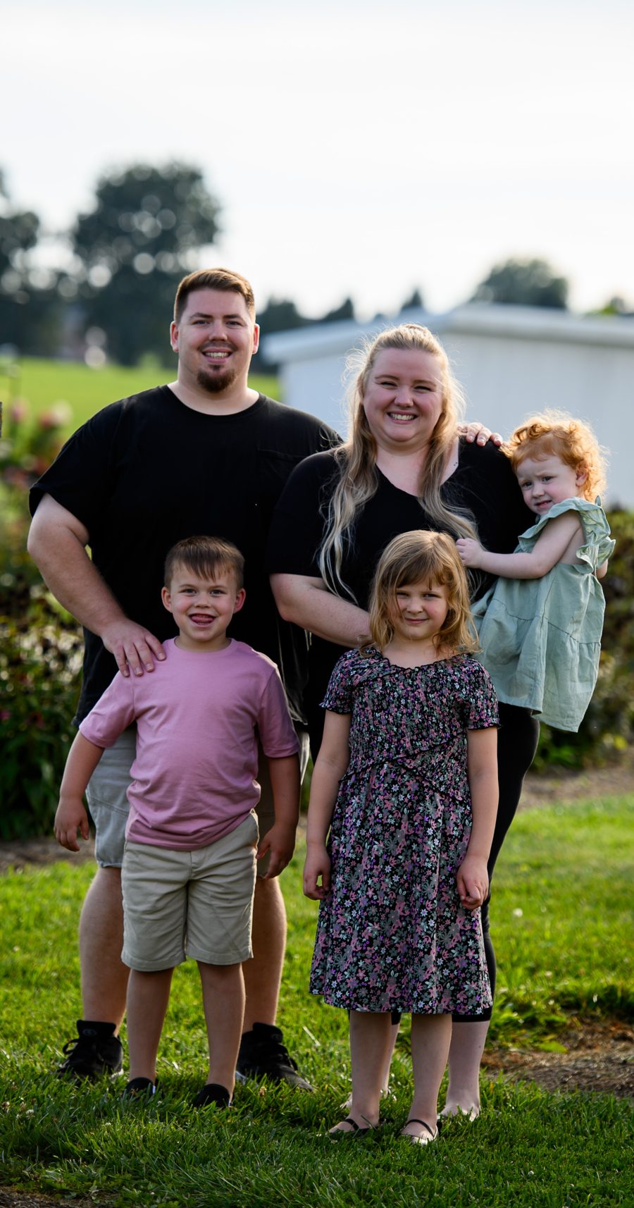 Chad Tennent with his family in Wooster, Ohio